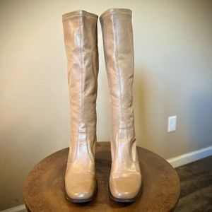 Franco Sarto Tan Stretch Knee Tall High Heeled Boot (Size 10)